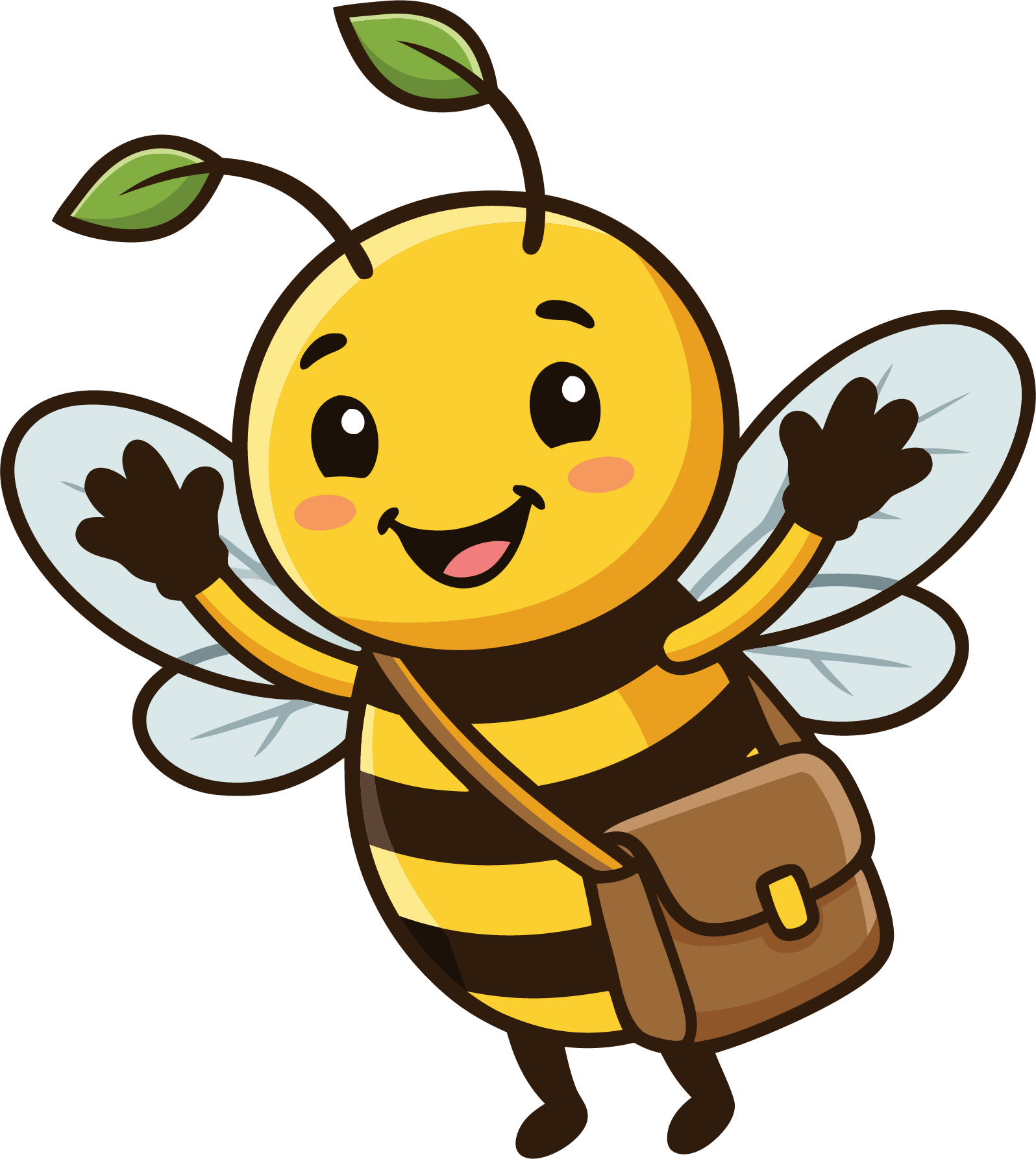 Busy Bee Espresso bee mascot logo