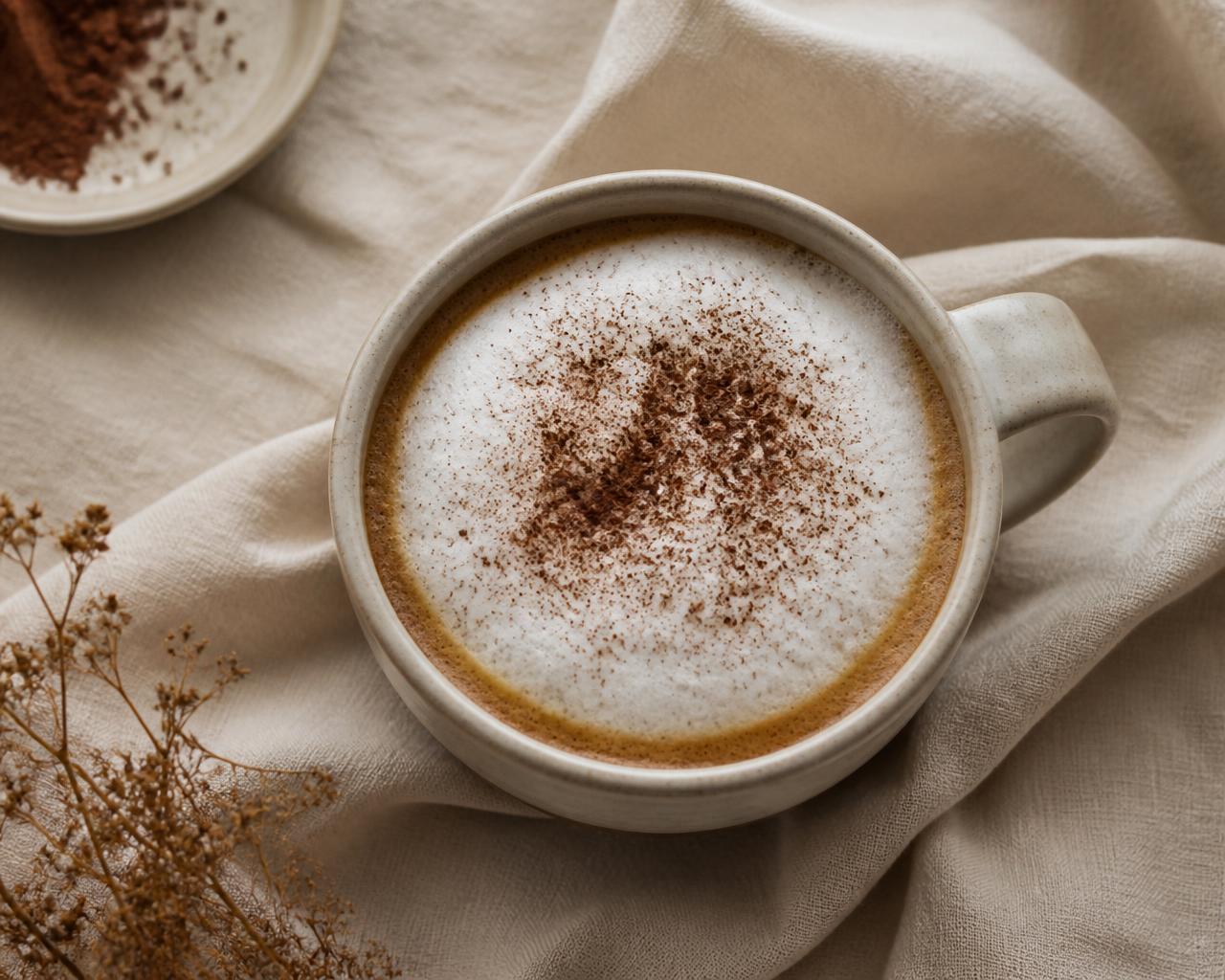 Cappuccino with cocoa dusted microfoam